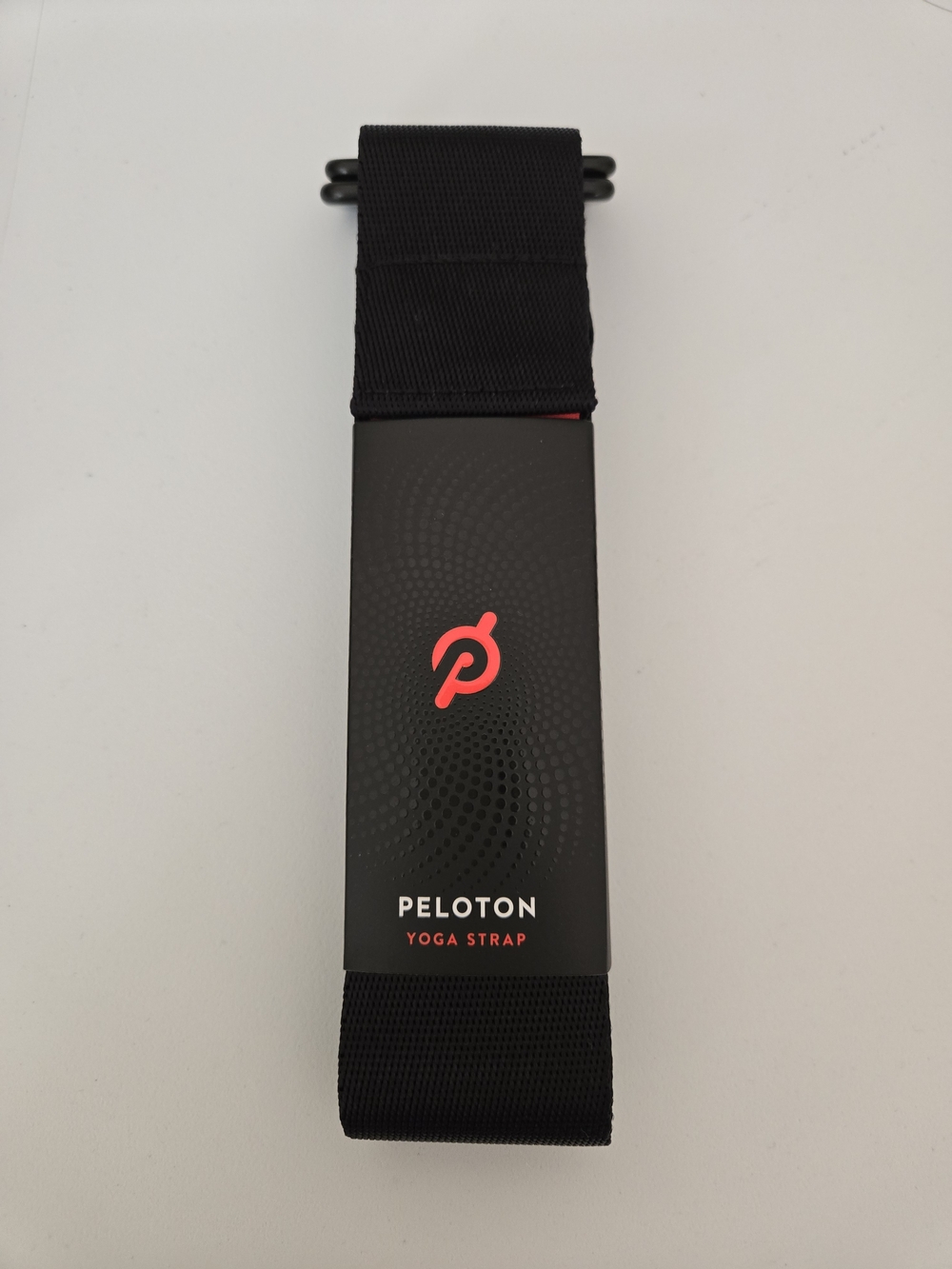 Peloton Black Yoga Strap with Red Logo Accent OS